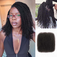 Extensions de cheveux humains vierges brésiliens 100 % naturels, bruts, afro crépus bouclés, cuticules alignées, en vrac, pour dreadlocks, micro-liens/fusion