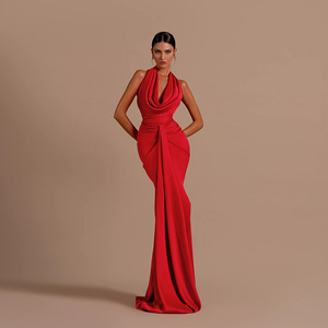 Red Long Sleeve - SHEIN Elegant Maxi Dress - Pleated Floor-Length Red Long Sleeve - SHEIN Elegant Maxi Dress - Pleated Floor-Length