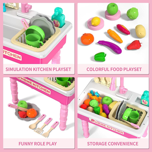 Juego de Cocina de Juguete para Niños con Fregadero de Simulación, Juguete Educativo STEM para Casa de Juegos Infantil con Sistema de Ciclo de Agua Automático y Escurridor de Platos - Product Image 4