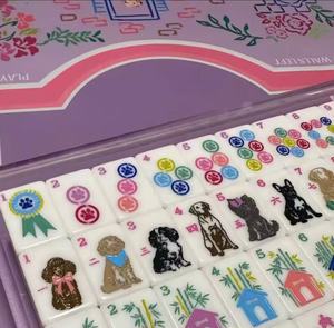 Juego <span class=keywords><strong>de</strong></span> Mahjong Estilo <span class=keywords><strong>Cascanueces</strong></span>, Fichas Rosadas <span class=keywords><strong>de</strong></span> Ballet, Pintadas a Mano, Diseño Americano, Personalizado OEM, Completo - Product Image 2