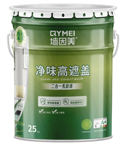 Pintura Acrílica Líquida de Alta Cobertura 2 en 1 QYM de 25 kg, Pintura para Paredes Interiores de Color Blanco Brillante y Bajo Olor - Product Image 1