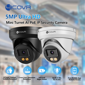 Caméra IP PoE de sécurité miniature 4COVR 5MP pour extérieur/intérieur, avec détection de mouvement et de visage par IA, infrarouge, audio intégré et prix abordable - Product Image 2