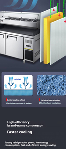 NUELEAD NE-1112 Refrigerador Comercial de Acero Inoxidable con Enfriamiento por Aire, Puerta de Vidrio Completa, 6 Bandejas, Pantalla Digital, Descongelación Automática, Sin Escarcha, Iluminación LED - Product Image 4