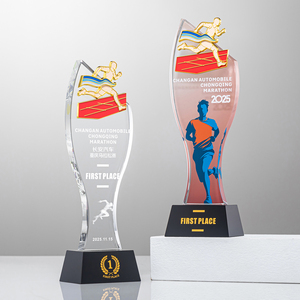 Premi del trofeo del corridore in cristallo con stampa a colori personalizzati DEMO per il vincitore dello Sport della <span class=keywords><strong>lega</strong></span> dei campioni di corsa con confezione regalo - Product Image 2