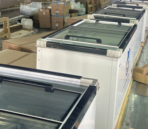 Congélateur coffre commercial 100-500 litres à 2 portes, refroidissement par air, pour supermarché, crème glacée, avec étagères réglables - Product Image 3