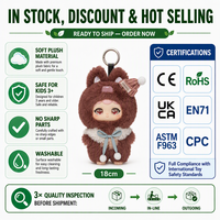 7 designs de porte-clés poupée en peluche Lapin de Noël d'hiver, style Lolita mignon, rouge et duveteux, avec nœud en dentelle à carreaux, adorable, utilisable comme pendentif de sac