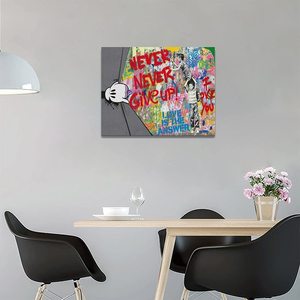 Jiekai Venta caliente de fábrica al por mayor Banksy impresión colorida Banksy lienzo Graffiti Arte de la pared Decoración Pop Art lienzo pintura - Product Image 3