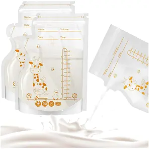 Breastmilk Storage Bags With Double Zipper Food Grade Pre-sterilized BPA Free Breast Milk Storage Bag For Immediate Use