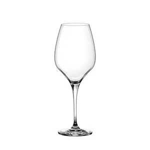 FAWLES Cheap Stemware Factory Stock Long Stem Wine Glass Set Laser Cut Rim Lead Free Crystal Red Wine Glass As Gifts