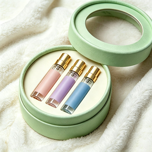 Recyclable Custom Logo empty Round Cylinder Cardboard mini Perfume Box Black Paper <b>Tube</b> Packaging Box - Product Image 5