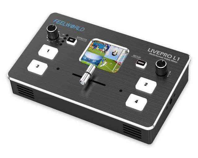 For LIVEPRO L1 V1 4 Channel 4K 10X Zoom Multi-Cameras Mixer Switcher with USB Video Capture Live Stream to OBS Zoom
