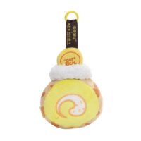 Porte-clés en peluche créatif et culturel personnalisé, Pendentif en peluche pochette porte-bonheur jaune pour cadeau promotionnel