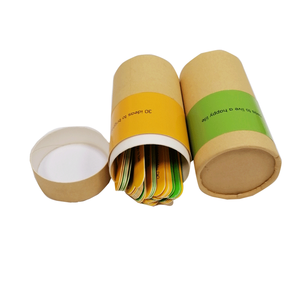 Thân Thiện Với Môi Kraft Giấy Xi Lanh Hộp Đồ Ăn Nhẹ Với Ban Nhạc Màu Sắc Có Thể bịt kín Nắp Cho Kẹo Cookie Khô Thực Phẩm Lưu Trữ Tùy Chỉnh Hộp Giấy - Product Image 4