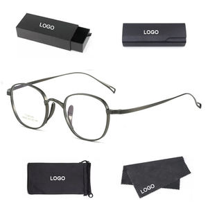 深セン工場製の厚縁純チタン製プリント柄メガネ、中国製在庫眼鏡 - Product Image 2