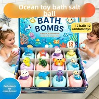 Ensemble de sel de bain et bombes effervescentes Dewdrop Dream Marine 60g 12 pièces, kit de bain au sel marin pour enfants, contrôle du sébum