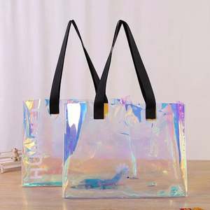 Custom Transparent PVC Shopping <b>Bag</b> Holographic Pvc <b>Tote</b> <b>Bag</b> - Product Image 2