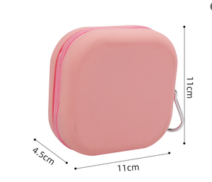 Bol pliable en silicone pour animaux de compagnie, pour la marche et la randonnée en plein air, 11114.5cm, avec étui de transport à fermeture éclair, bol portable pour nourriture et eau pour chiots et chatons - Product Image 5
