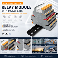Module de relais électromagnétique miniature ultra-mince haute puissance HF41F 24-ZS+41F-1Z-C4-1 avec protection époxy pour applications de sécurité