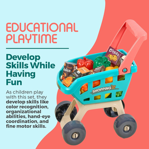 Ensemble de jeu de caisse de supermarché pour enfants épicerie jeu de rôle étal de marché magasin de <span class=keywords><strong>jouets</strong></span> caddie pour supermarché - Product Image 5