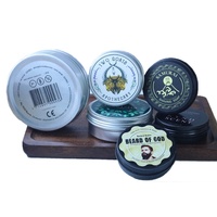 Boîtes en métal rondes à visser vides de 5 ml à 250 ml, pots à crème cosmétique, boîte en aluminium noir mat