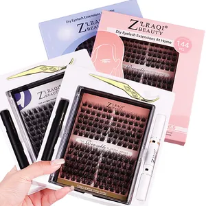 Free Sample Diy Lash Extensions Supplies Private Label Segment Cluster Hand Made Eyelash Extensions Trays Kit