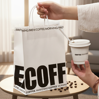 Sac de livraison personnalisé en papier kraft brun pour pizza, café et aliments, écologique, avec logo personnalisé, recyclable et réutilisable
