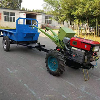 Micro-tilleur à deux roues, remorque agricole 200-300 kg, boîte de vitesses montée sur tracteur, haute sécurité pour l'agriculture et le jardinage