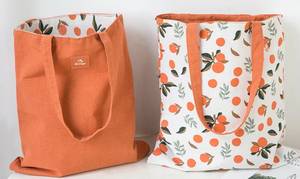 B053 Bolso de mano de lona reciclado ecológico Bolso de mano de doble cara Casual Lindo estampado <span class=keywords><strong>Shopper</strong></span> Logotipo personalizado para ir de <span class=keywords><strong>compras</strong></span> - Product Image 6