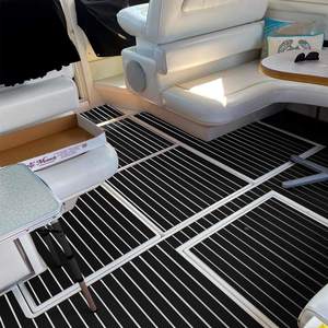 Revêtement de pont extérieur en EVA imitation teck, résistant aux UV, antidérapant, brossé, pour bateau, imperméable, épaisseur 6 mm, dureté 50-55 Shore C - Product Image 5