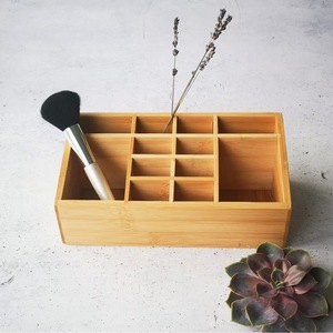 Wooden Cosmetic Storage <b>Box</b> Desktop Organizer Compartmentalized <b>Makeup</b> Lipstick Holder Eco Friendly Solid Wood Make Up Organizer - Product Image 2