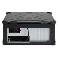 Caja de Ordenador Industrial Portátil de Altura Completa con 7 Ranuras PCIE, Caja de Servidor para PC de Panel con Pantalla LCD y Teclado en Stock