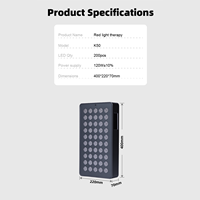 SAIDIPRO Panneau LED à commande vocale, contrôle par application mobile, lumières bleues, jaunes, rouges, infrarouges, appareil de soulagement de la douleur, thérapie par lumière rouge pour la beauté