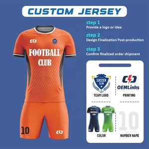 Conjunto de Camisas de Futebol Sublimadas por Atacado, Conjunto Respirável de Futebol, Roupas de Futebol de Secagem Rápida - Product Image 3