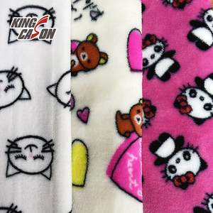 Tessuto in pile di flanella stampato Kingcason di qualità garantita, premium, lavorato a maglia, anti-pilling, certificato OEKO-TEX, per abbigliamento - Product Image 1