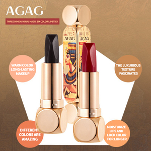 Lápiz Labial <span class=keywords><strong>AGAG</strong></span> de Seis Colores, Doble Tubo, Mate, Impermeable, Hidratante, de Larga Duración, Maquillaje, Cosméticos, Belleza - Product Image 4