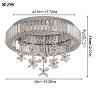 Plafonnier LED en acier inoxydable certifié SAA 6000K pour hôtel et usage domestique, design moderne, montage en surface