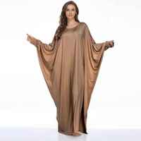 Services OEM, Vente en gros de robes Abaya de Dubaï, style turc, modestes, élégantes, à manches longues, 100% polyester naturel, longueur cheville, pour femmes