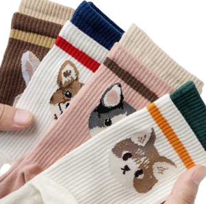 Vente en gros <span class=keywords><strong>Poga</strong></span> Pilates Crew Chaussettes Gip Gel Bas Élégant Tie Dye Femmes Mignon Animal 5 Toe Yoga Chaussettes - Product Image 3