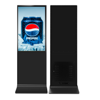 Kiosque d'affichage numérique d'intérieur debout au sol de 75 pouces système Android/PC écran LCD tactile capacitif IP65 panneau vidéo publicité SDK