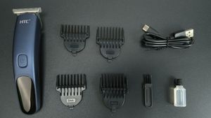 HTC AT-506 usine tondeuse à cheveux professionnelle pour hommes batterie au Lithium zéro tondeuse à cheveux pour barbiers - Product Image 5