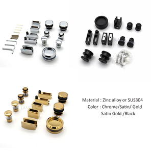 Stainless Steel Satin Barn Door Wheel <strong>Hardware</strong> Glass Shower Room <strong>Sliding</strong> Door Fittings <strong>System</strong> - Product Image 5