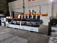 Máquina de grabado de piedra CNC rotativa de seis cabezales JK, venta directa de fábrica, PLC, 3200 mm máx., 5.5 kW, 380 V, 3 años de garantía, fácil de usar