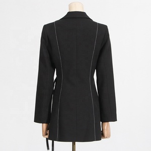 AIMEISI inverno pesante Set di Blazer Casual a <span class=keywords><strong>taglio</strong></span> irregolare cuciti a mano per <span class=keywords><strong>donna</strong></span> completo completo completo da <span class=keywords><strong>donna</strong></span> Blazer - Product Image 4