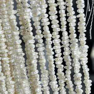 Perlas Sueltas Naturales de Agua Dulce Muses Jewels, las Más Vendidas, Blancas Barrocas de 4mm a 4.5mm para la Fabricación de Joyas, Perolas Naturales - Product Image 1