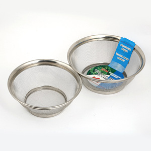 Stainless Steel Mesh Basket 28cm Taller Brim Fruit Vegetable Strainer Kitchen Utensil Dishwasher Safe - Product Image 2