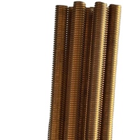 Yushung Solid Bronze Stud Bolt Marine Grade C65100 Silicon Bronze Fully Threaded All Rolled Threads Rods 7/8-9x3FT Customized