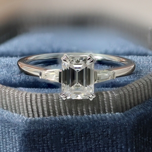 Paston 아이스 아웃 파인 쥬얼리 <span class=keywords><strong>Silver925</strong></span> Moissanite 에메랄드 컷 Moissanite 다이아몬드 반지 약혼 웨딩 vvs 쥬얼리 - Product Image 4