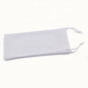 Custom Logo <b>Rectangle</b> Classical White <b>Black</b> Blue Microfiber <b>Sunglasses</b> Bag & Pouch - Product Image 5