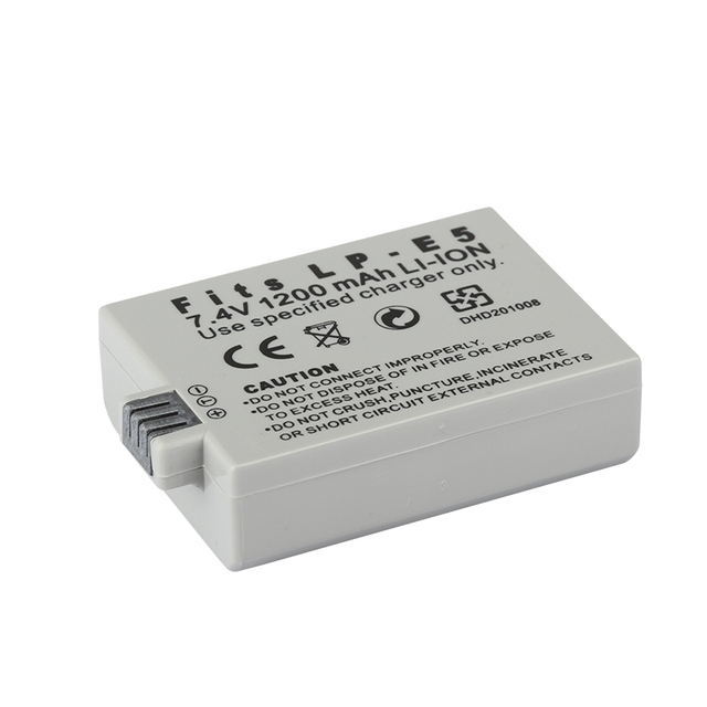 LP-E5 7.4V 1200mAh for Ca Non EO S Rebel XS T1i XSi1000D 500D 450D Kiss X3 X2 Camera Battery