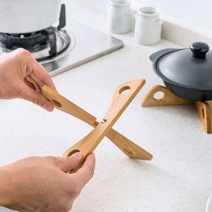 Support en bambou écologique détachable - et porte-casseroles pour la cuisine - Product Image 4